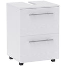 Mobile Sottolavabo Mobiletto Bagno Moderno 41,5x35,5x59 cm Rivestimento in Melamina Bianco      