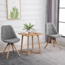 Set 2 Sedie Imbottite 48x56x87 cm in Tessuto  Grigie