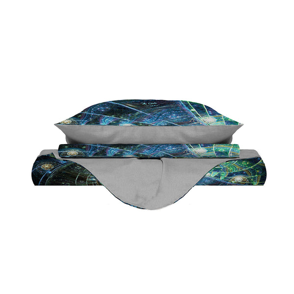 sconto Housse de couette double avec impression sur le sac et taies d'oreiller Kio636