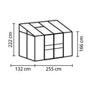 Serra da Parete Vitavia Ida 3300 132x255x222 cm in Alluminio Anodizzato e Policarbonato