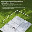 Tetto di Ricambio per Pergola Gazebo da Giardino 300x400 cm in Poliestere Caffè