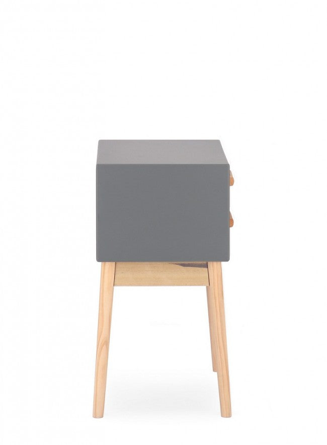 Cassettiera 2 Cassetti 43x30x58,50 cm Ordinary in Legno Grigio