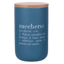 Barattolo Zucchero Double Face 750 ml in New Bone China VdE Tivoli 1996 Verde Petrolio