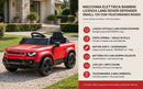 Macchina Elettrica per Bambini Licenza Land Rover Defender Small 12V con Telecomando Rosso