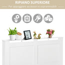 Copritermosifone in Legno a Griglia Bianco 151.5x82x19 cm 