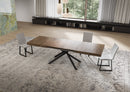  Tavolo Allungabile 160-420x90x74 cm Niket Noce Gambe Antracite