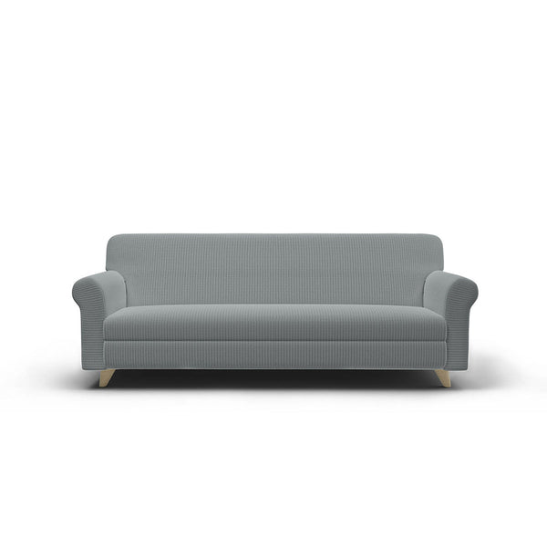 Housse de Canapé Stretch en Polyester Gris Clair Iris Différentes Tailles sconto