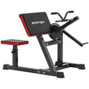 Panca per Curl Bicipiti con Seduta e Appoggio per Gomiti Regolabili Supporto per Pesi in Acciaio Nero      