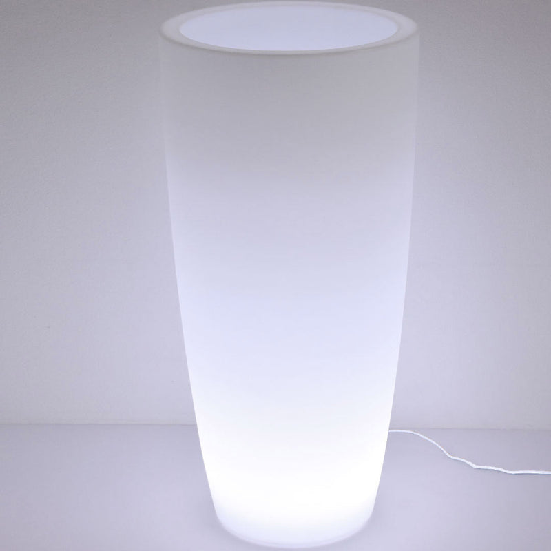 Vaso Luminoso da Giardino a LED Ø43 cm in Resina 5W Cypress Bianco Freddo