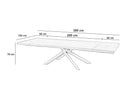Tavolo Allungabile 200/300x100x76 cm in Frassino Spike  Naturale