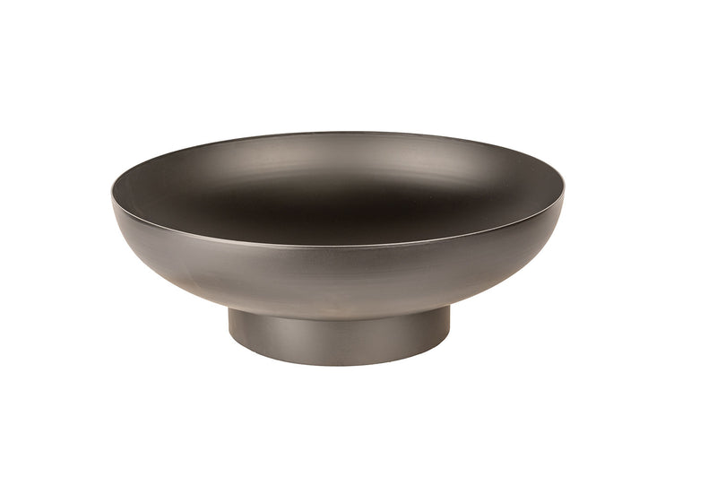 Braciere a Legna Ø40x13,5 cm Elegante in Acciaio Nero Alta Temperatura 