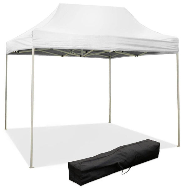 acquista Gazebo Richiudibile Pieghevole 3x2m in Acciaio e PVC Impermeabile Bianco Seconda Scelta