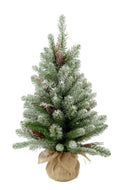 Mini Albero di Natale Artificiale H45 cm Abete innevato con Pigne 43 Tips Verde
