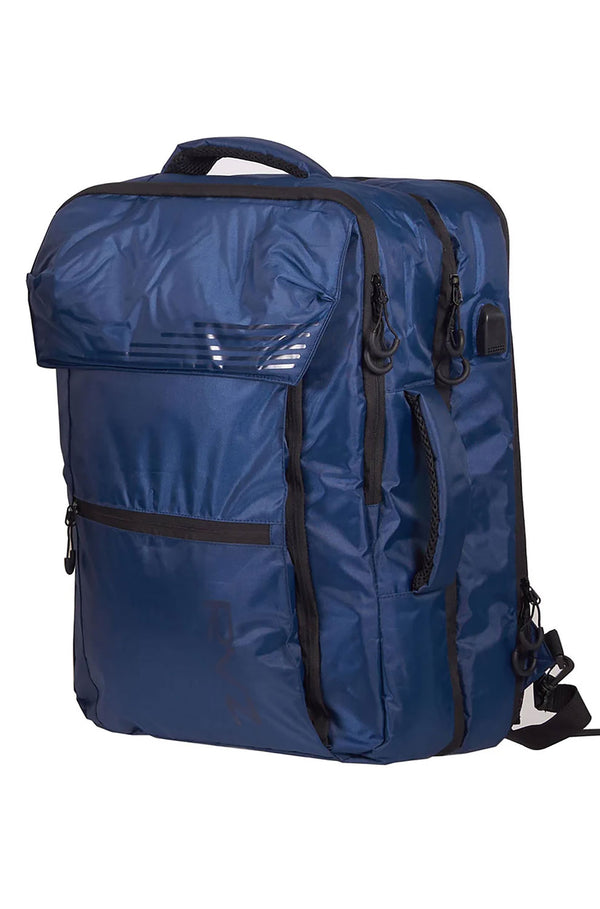 sconto Zaino Cabin Size in Poliestere Impermeabile Cerniera Antifurto e Porta USB Ravizzoni Lima Blu