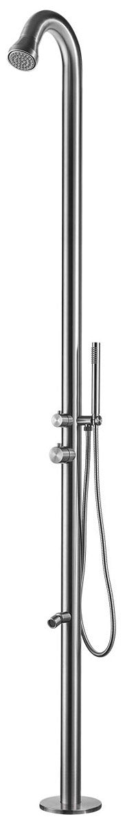 online Douche de jardin 228,9x18x25 cm avec douchette Sined Bosa Inox et lave-pieds