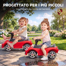 Auto Cavalcabile per Bambini 18-36 Mesi Licenza Porsche 63x28,5x38 cm con Clacson Fari Suoni in PP Rosso      