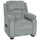 Poltrona Reclinabile 150° con Poggiapiedi Telecomando e Tasca Laterale 96x90x103 cm Effetto Velluto Grigio