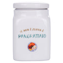 Barattolo Pangrattato 9,5x9,5x14,5 cm in New Bone China VdE Tivoli 1996 Le Travisate Bia