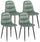 Lot de 4 Chaises 44x40x90 cm en Velours Aquamarine