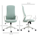 Sedia da Ufficio Ergonomica e Imbottita 62x56x110-119,5 cm Funzione Dondolo in Poliestere Verde  