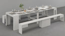 Panca Allungabile 66/290x25x45 cm Pratika Singola A Larice Bianco  