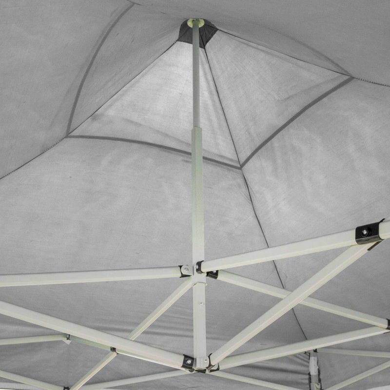 Gazebo Richiudibile Pieghevole 3x3m in Acciaio e PVC Impermeabile Bianco