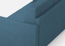 Divano Angolare 6 Posti 281x221x85 cm Karay in Tessuto Avio