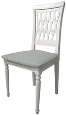 Set 2 Coprisedie Elasticizzati in Poliestere Leslie Grigio Chiaro 