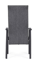 Set 4 Sedie con Braccioli da Giardino 59.5x72x111 cm in Alluminio Ethan Antracite