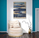 Dipinto su Tela Dark Blue 60x2,7x80 cm in Legno di Pino e Canvas Multicolor