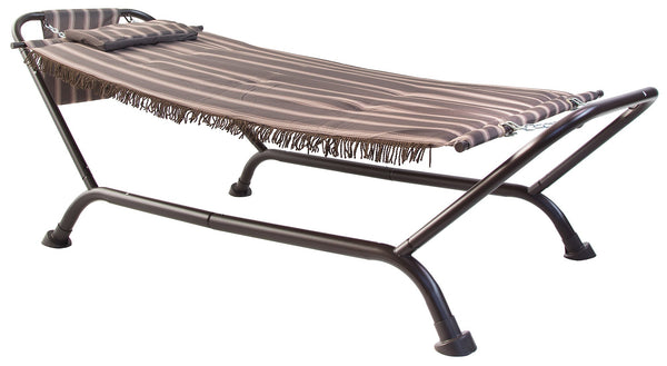 Hamac de jardin 231x97,5x81,5 cm en acier et polyester online