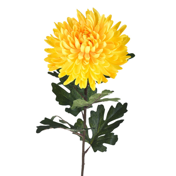 online Set 6 Chrysanthèmes Artificiels Simples Hauteur 79 cm Jaune