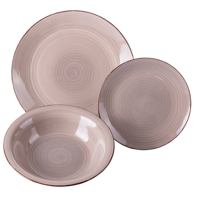 Servizio Piatti 12 Pezzi in Gres VdE Tivoli 1996 Baita Stone