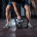 Kettlebell Fitness 14 Kg in PVC con Sabbia e Maniglia Nero