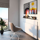 Lotto di 4 Staffe Pieghevole per Mensola L 400 Verniciato Bianco Acciaio Emuca