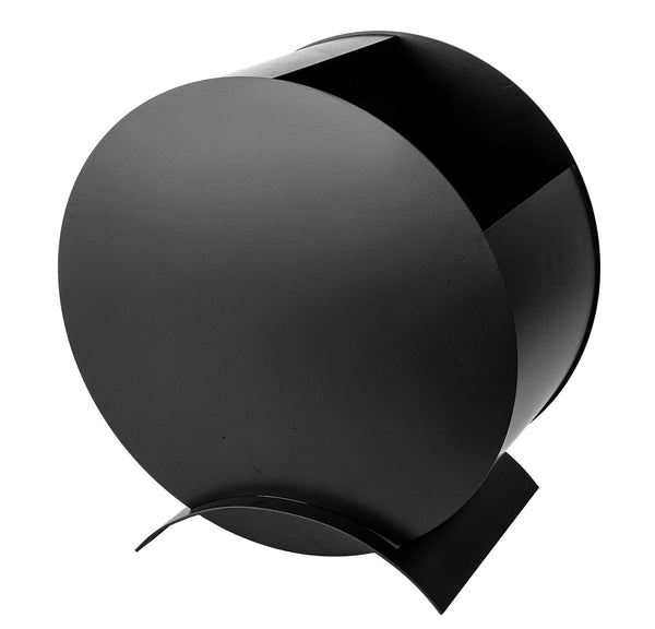 Porta Pellet Salvadanaio Ø55x55 cm in Ferro Verniciato Grigio Martellato online