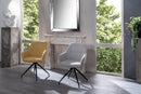 Set 4 Sedie 56x56xH87 cm in Tessuto Gaia Giallo