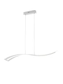 Lampada a Sospensione da Interno a LED in Metallo Bianco Opaco