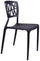 Lot de 4 chaises de jardin en polypropylène noir Vandi