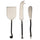 Set 3 Coltelli per Formaggio  in Acciaio Lucido VdE Tivoli 1996 Materia Manici Neri