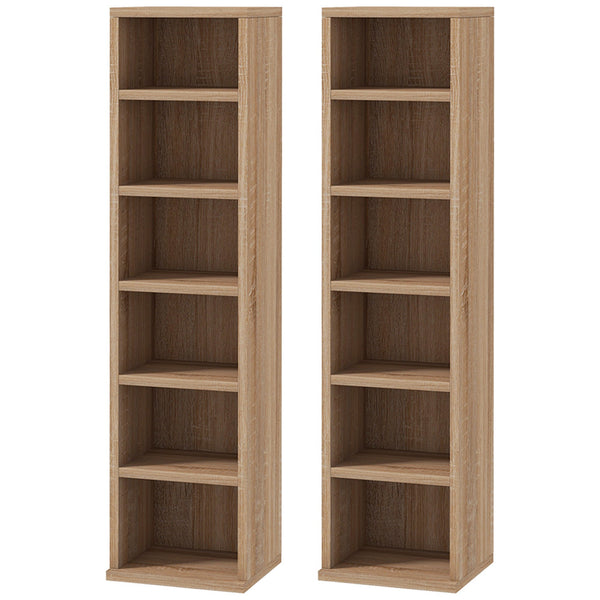 online Set 2 Pezzi Mobile Libreria Porta CD 21x22.5x88,5 cm Colore Legno