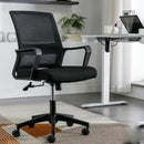 Sedia Operativa da Ufficio 45x51x94/100h cm Ergonomica con Supporto Lombare Nera