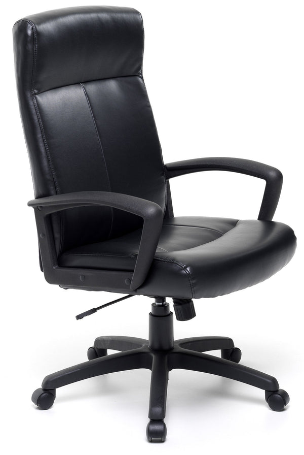 online Chaise de bureau présidentielle en simili cuir noir