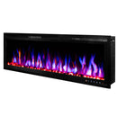 Camino Elettrico da Incasso 43,3x126,32x14,2 cm Effetto Fiamma 1500W Schubert 50 Nero