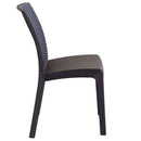 Sedia da Giardino Virginia 47x59x86 h cm in Wicker Marrone