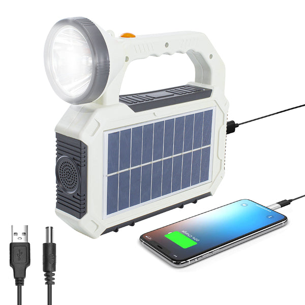 Lampe d'éclairage de secours portable avec panneau solaire multifonction sconto
