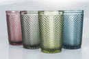 Set 4 Bicchieri Bibita in Vetro 350 ml Villa d'Este Home Tivoli Rombi