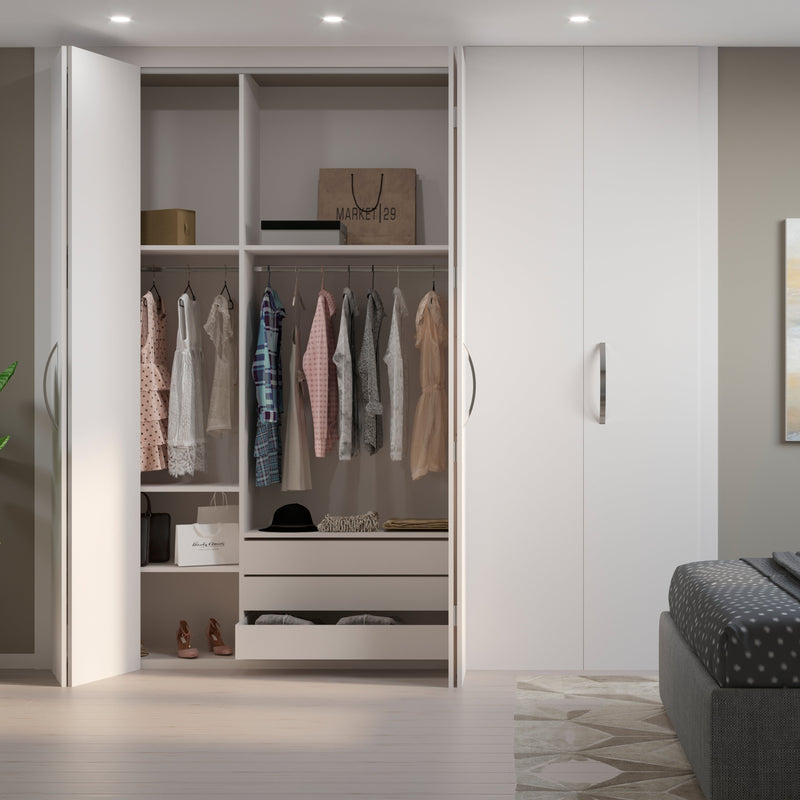 Sistema Twofold in Formato Kit per 2 Ante Scorrevoli in Legno Pensili e Pieghevoli Emuca