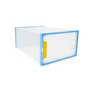 Scatola Scarpe Salvaspazio 23x33xH14 cm Contenitore con Sportello Azzurro
