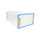 Boîte à Chaussures Gain de Place 23x33xH14 cm Conteneur avec Porte Bleue